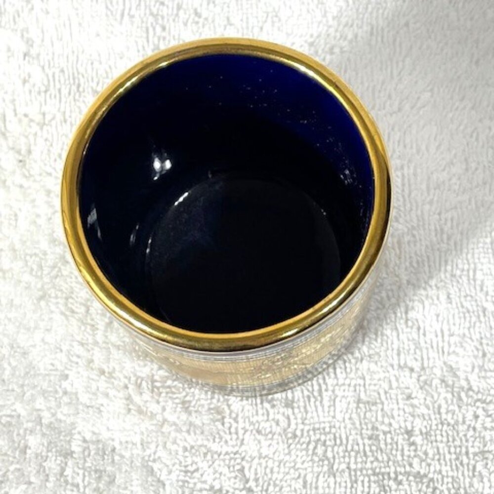 Greek cup in cobalt and 24K gold. - Picture 4 of 5